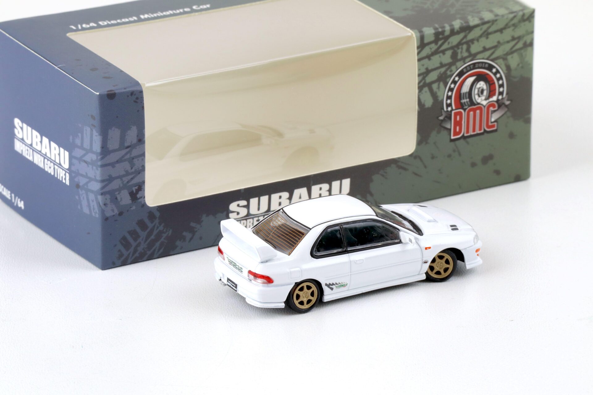 1:64 BMC BM Creations Subaru Impreza WRX Type-R 3-6 Gen. LHD white + parts