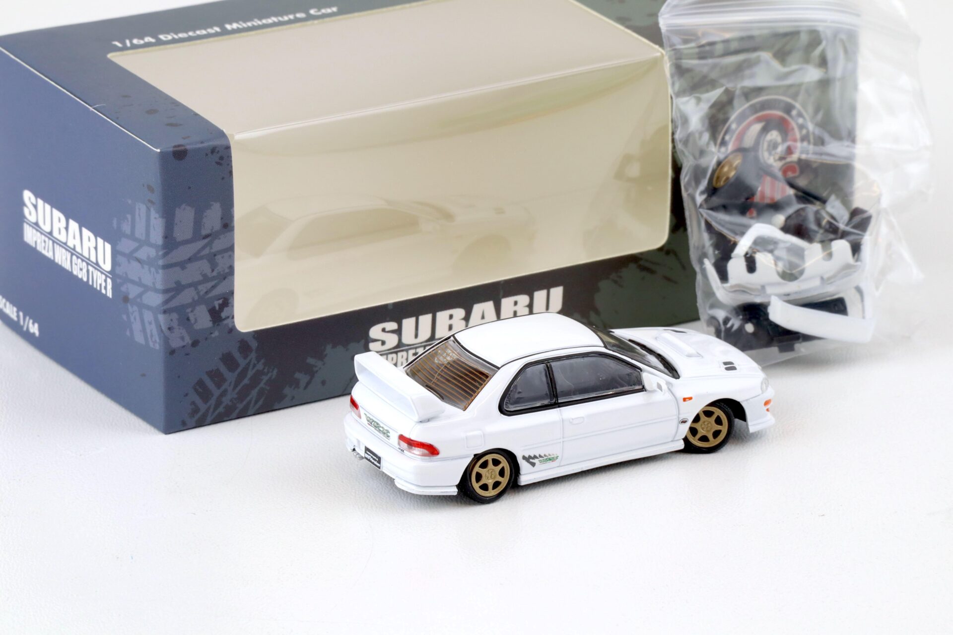 1:64 BMC BM Creations Subaru Impreza WRX Type-R 3-6 Gen. LHD white + parts