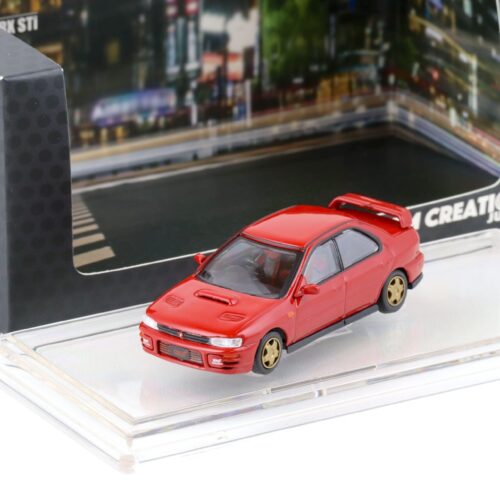 1:64 BMC BM Creations 1994 Subaru Impreza WRX STi RHD red + parts & wheels