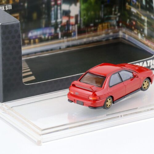 1:64 BMC BM Creations 1994 Subaru Impreza WRX STi RHD red + parts & wheels