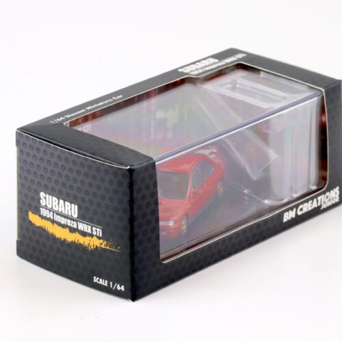 1:64 BMC BM Creations 1994 Subaru Impreza WRX STi RHD red + parts & wheels