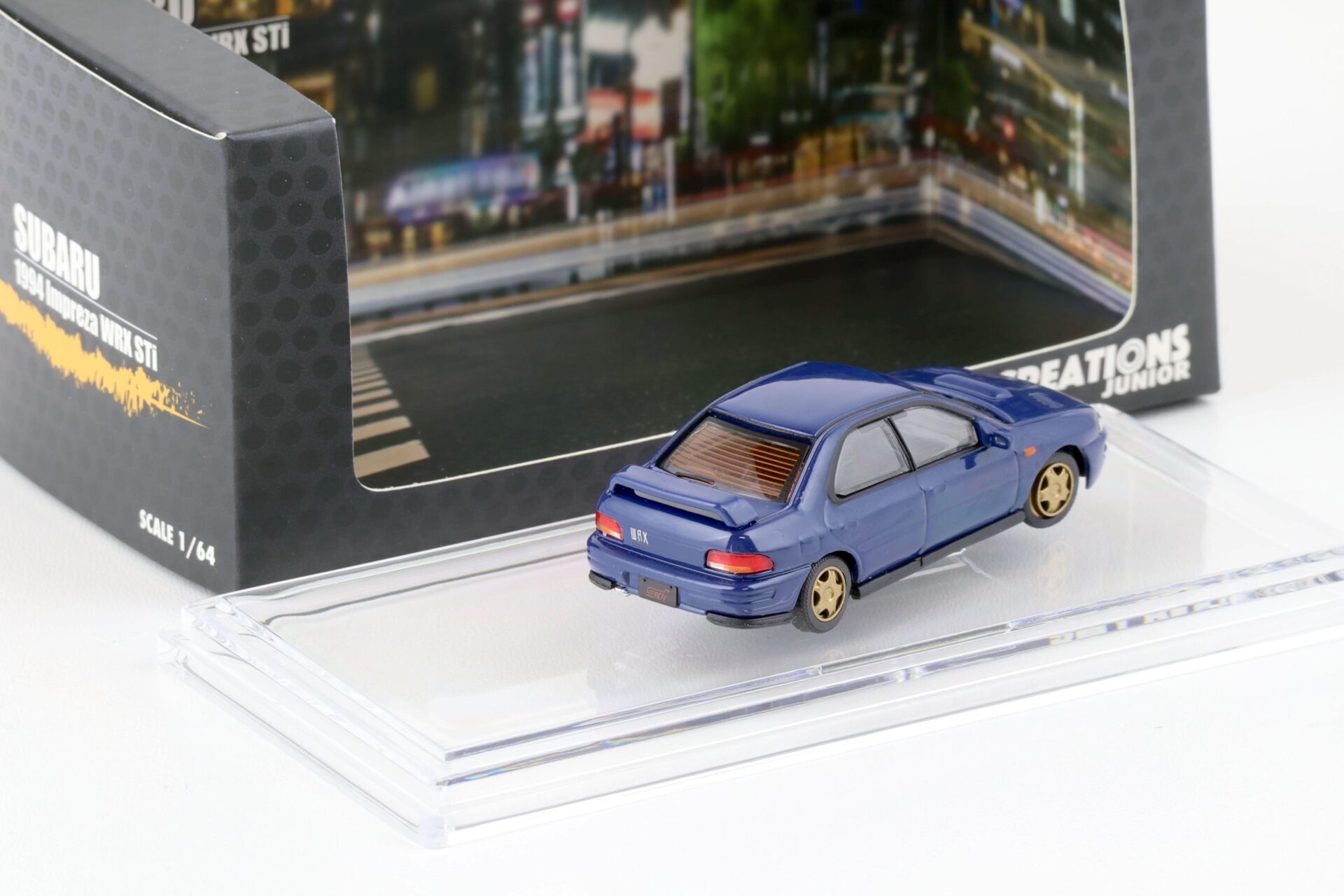 1:64 BMC BM Creations 1994 Subaru Impreza WRX STi LHD blue + parts & wheels