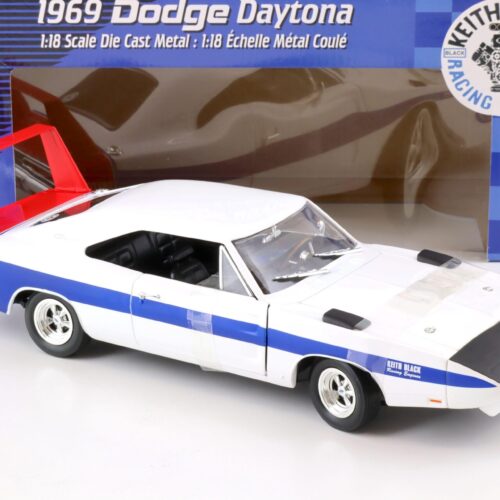 1:18 ERTL 1969 Dodge Daytona Keith Black Racing Engines white/blue/red
