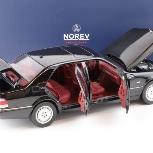 1:18 Norev Mercedes S600 S-Klasse W140 Limousine 1997 black/ red interior 183722
