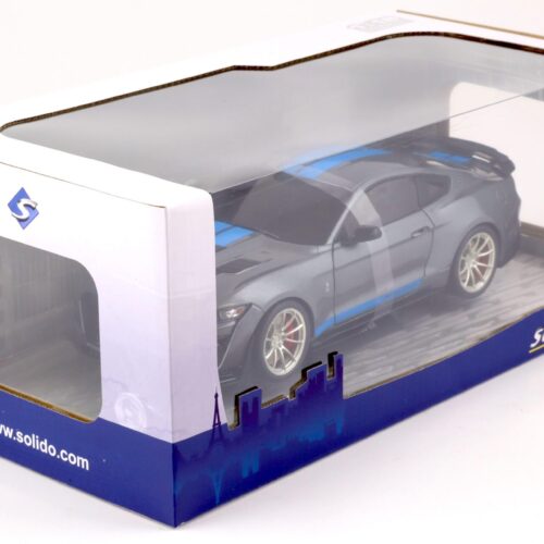1:18 Solido Ford Mustang Shelby GT500-KR Coupe grey metallic/ blue stripes