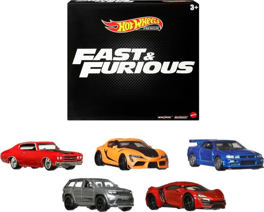 ID 76220 orig.jpg 1:64 Hot Wheels Premium 2023 Fast & Furious 5 CAR SET Sammlerbox HJC15