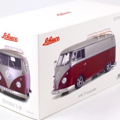 1:18 Schuco VW T1 Lowrider Bus red/ matt silver-grey 450045600