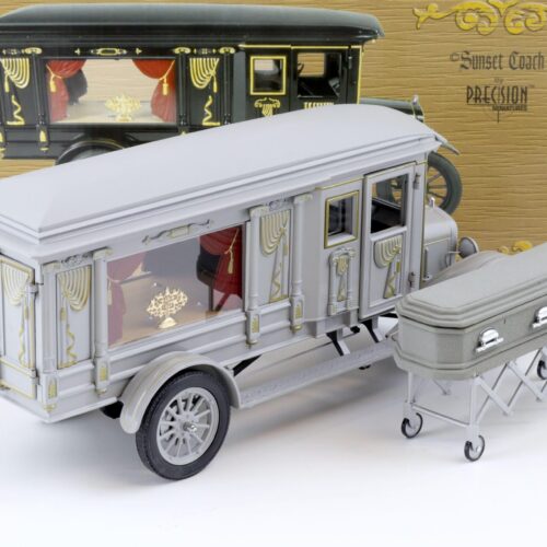 1:18 Precision Miniatures Sunset Coach 1921 Ford Model T Hearse grey