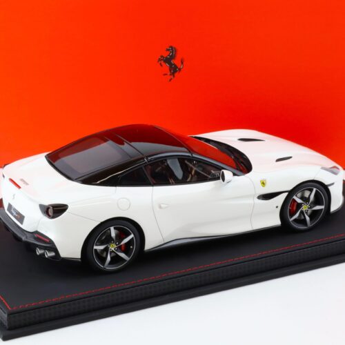 1:18 BBR Ferrari Portofino M closed roof 2020 Bianco Cervino/ black roof - Limited 28 pcs.
