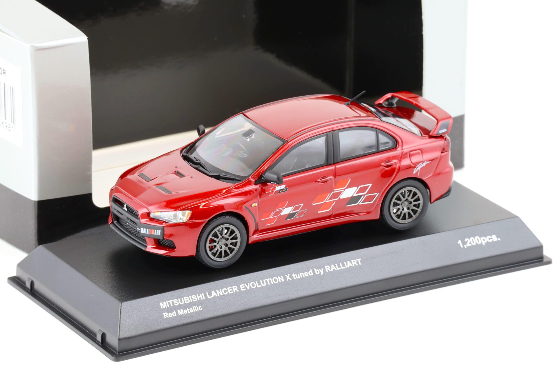 1:43 Kyosho Mitsubishi Lancer Evolution X RALLIART red metallic