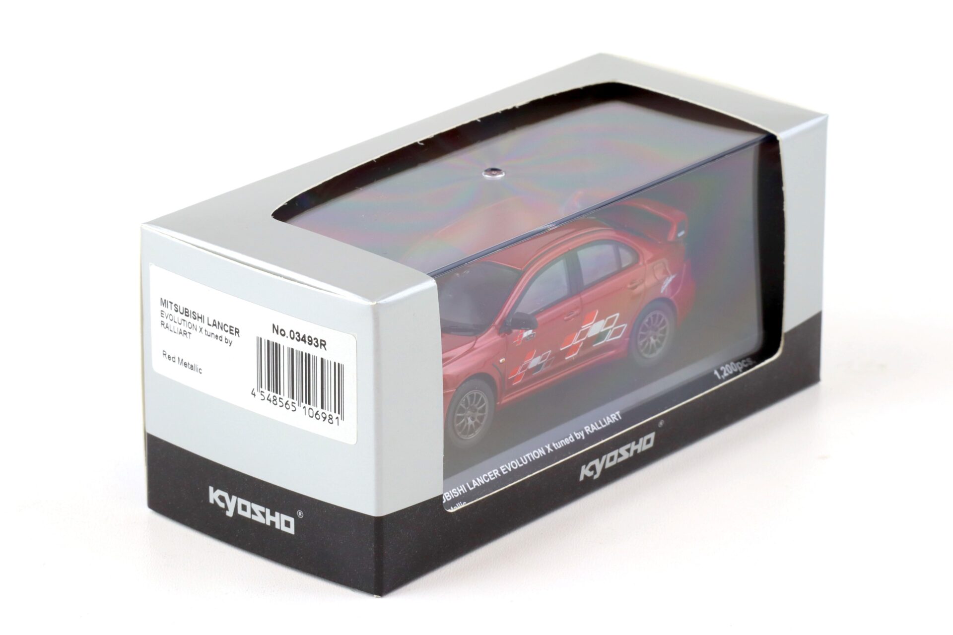 1:43 Kyosho Mitsubishi Lancer Evolution X RALLIART red metallic