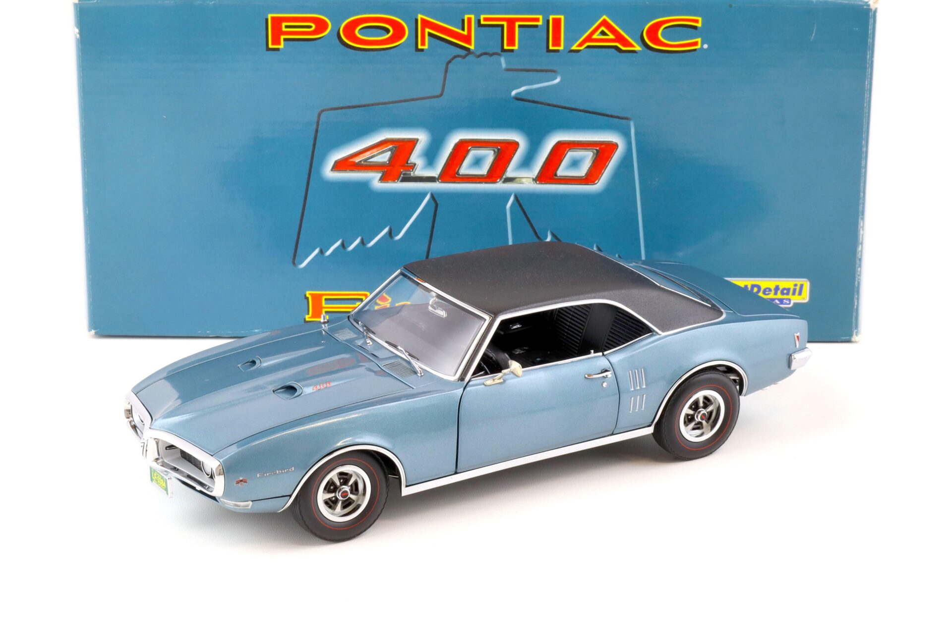 ID 76356 orig 1.jpg 1:18 Exact Detail 1968 Pontiac Firebird 400 Coupe blue metallic/ vinyl roof