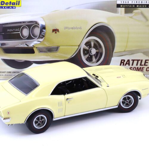 1:18 Exact Detail 1968 Pontiac Firebird 400 Coupe Mayfair Maize & black