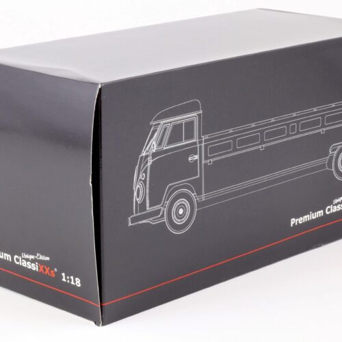 1:18 Premium ClassiXXs VW T1 Langpritsche Bunker Porsche Rennstall beige