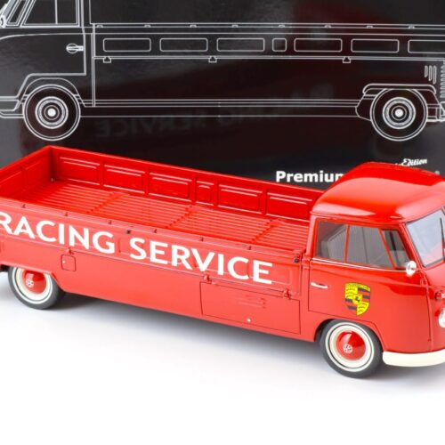 1:18 Premium ClassiXXs VW T1 Langpritsche Bunker Porsche Racing Service red