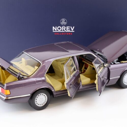 1:18 Norev Mercedes 560 SEL W126 Limousine 1991 purple metallic/ bornit