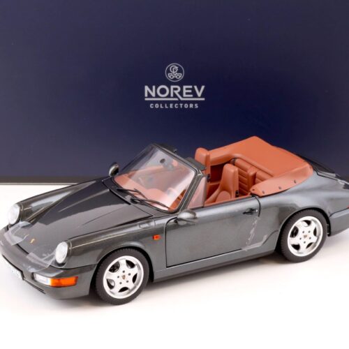 1:18 Norev Porsche 911 (964) Carrera 2 Cabriolet 1990 grey metallic/ brown