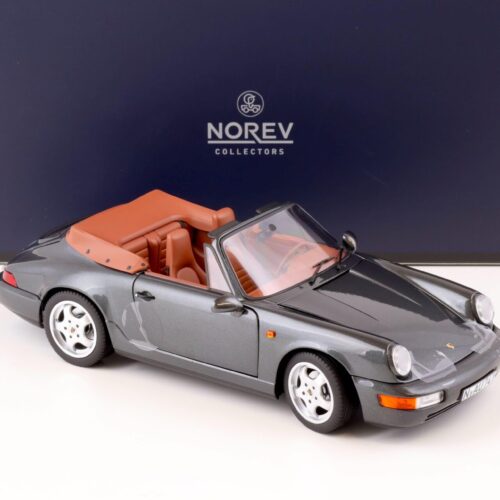 1:18 Norev Porsche 911 (964) Carrera 2 Cabriolet 1990 grey metallic/ brown
