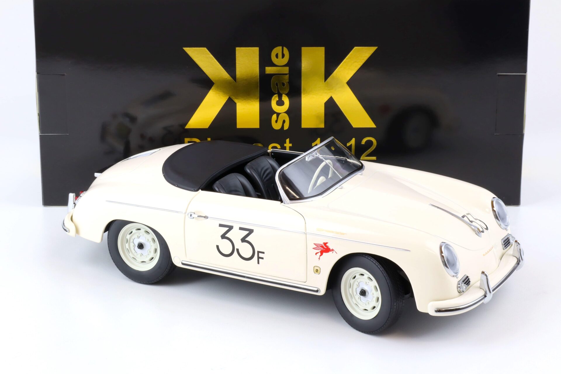 1:12 KK-Scale SET Porsche 356A Speedster 1955 white #33F + James Dean Figur
