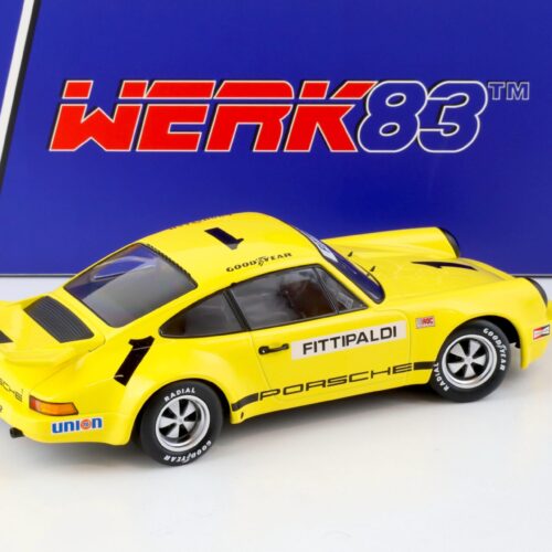 1:18 WERK83 Porsche 911 Carrera 3.0 RSR #1 IROC Riverside 1973 Fittipaldi yellow