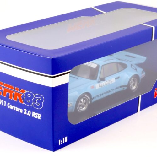 1:18 WERK83 Porsche 911 Carrera 3.0 RSR #9 IROC Riverside 1974 Allison blue