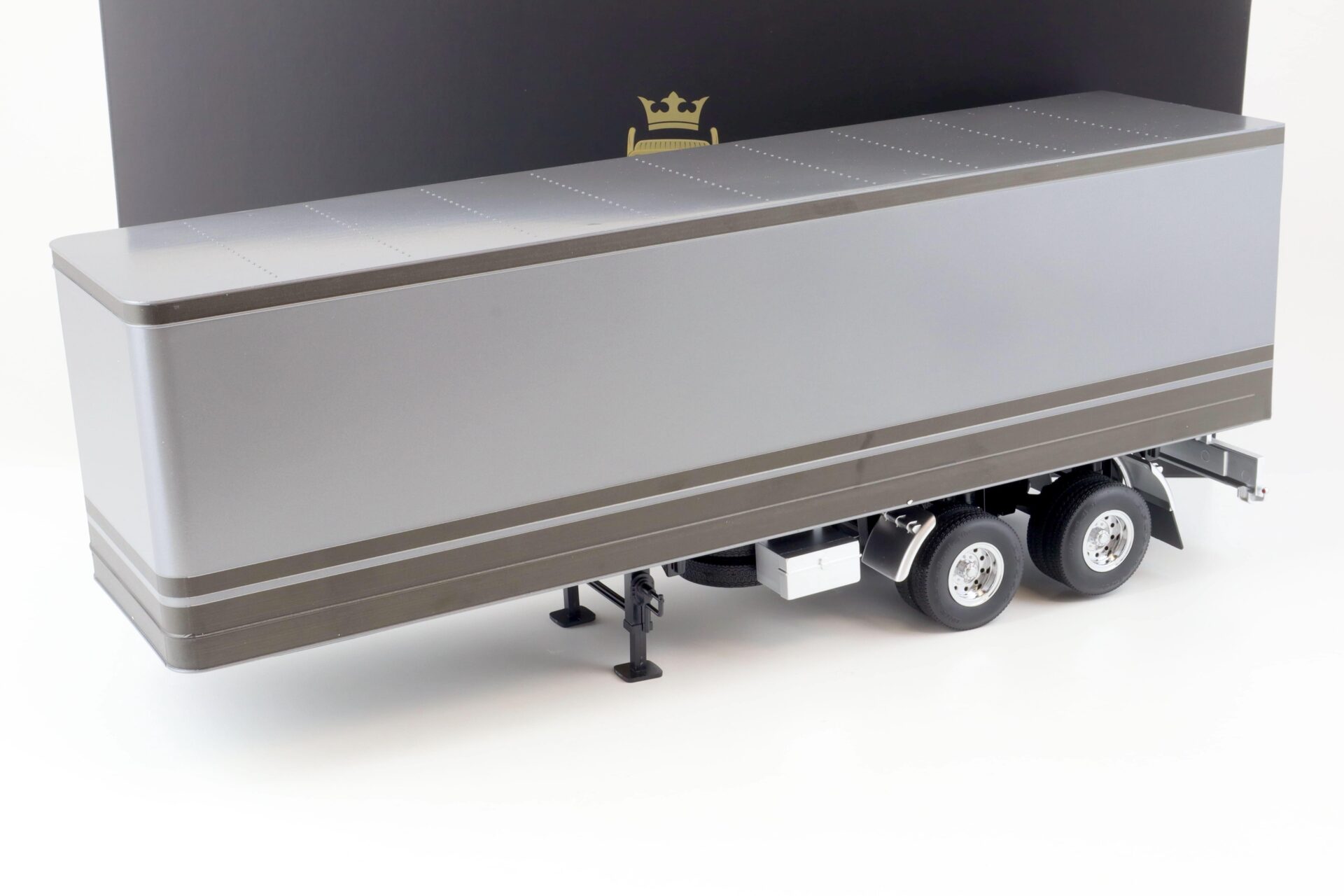 ID 76907 orig 1.jpg 1:18 Road Kings Semi-Trailer Koffer Anhänger LKW grey metallic/ anthrazit