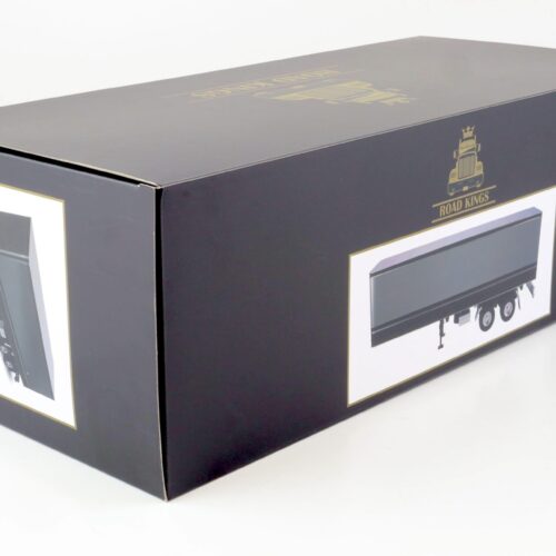 1:18 Road Kings Semi-Trailer Koffer Anhänger LKW grey metallic/ anthrazit
