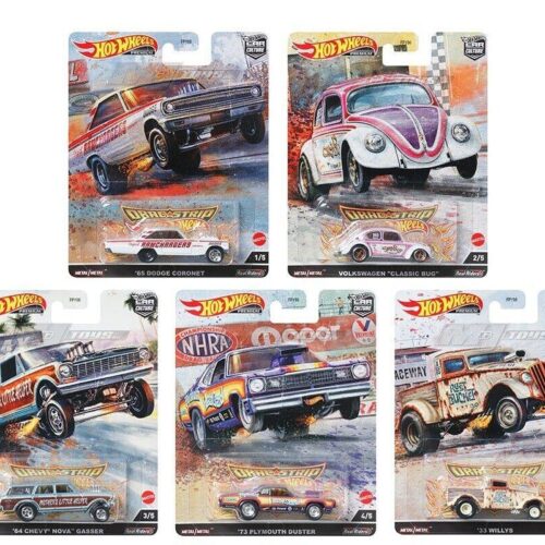 1:64 Hot Wheels Premium Set 2023 Drag Strip Car Culture 5 pcs. Plymouth, Chevy