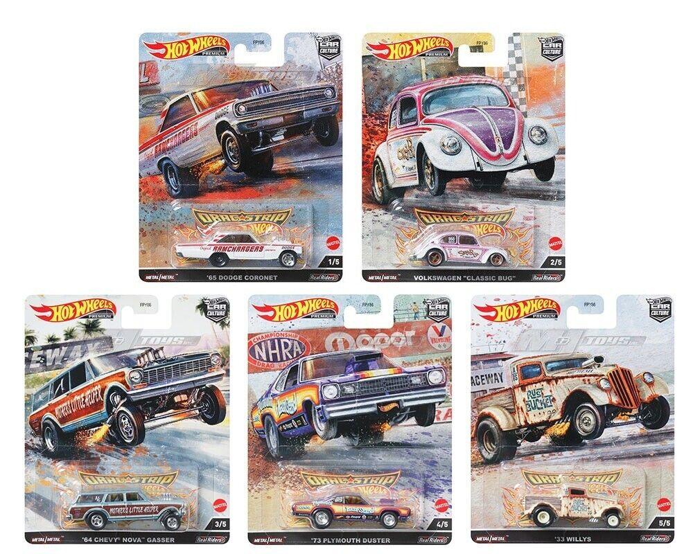 ID 77375 orig.jpg 1:64 Hot Wheels Premium Set 2023 Drag Strip Car Culture 5 pcs. Plymouth, Chevy