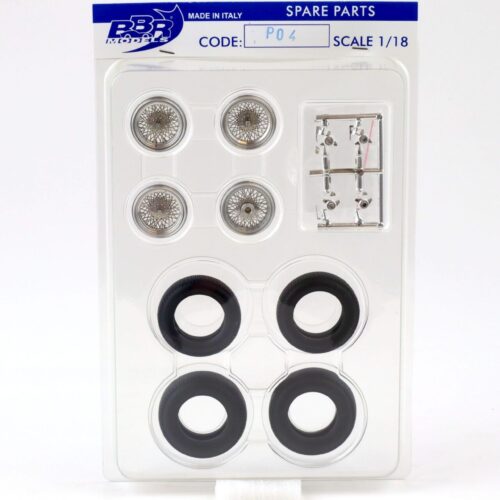 1:18 BBR Zubehör Aluminium Wheel Tire Set 4 pcs. 2x Front and 2x Rear wheels P04