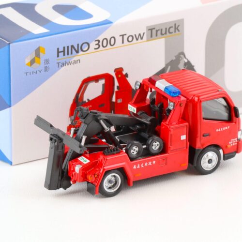 1:64 TINY HINO 300 Tow Truck Abschlepper Taiwan red