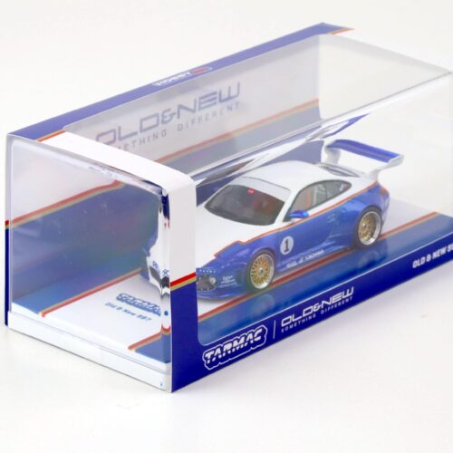 1:43 Tarmac Works Porsche 911 Old & New 997 blue/ white #1