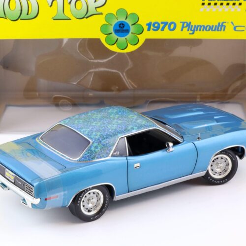1:18 Highway61 Plymouth Cuda 383 Coupe 1970 MOD TOP blue metallic Limited