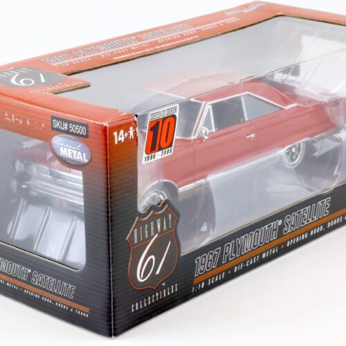 1:18 Highway61 Plymouth Satellite 1967 red/ silver