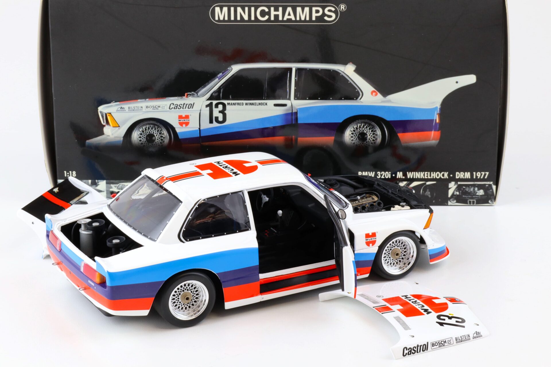 1:18 Minichamps BMW 320i Team Würth M. Winkelhock #13 DRM 1977