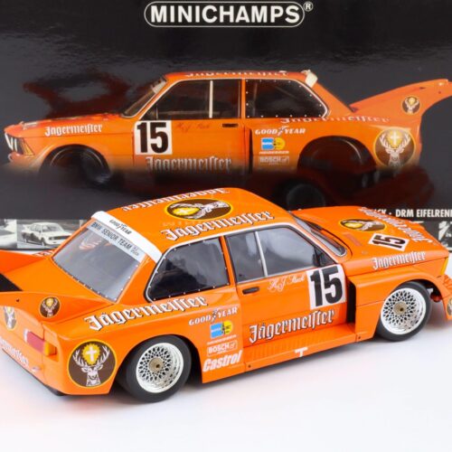 1:18 Minichamps BMW 320i Jägermeister H.J. Stuck #15 Winner DRM Eifelrennen 1977