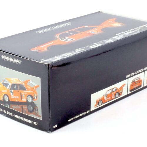 1:18 Minichamps BMW 320i Jägermeister H.J. Stuck #15 Winner DRM Eifelrennen 1977