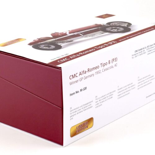 1:18 CMC Alfa Romeo Tipo B P3 Winner GP Germany 1932 Caracciola #2 M-220