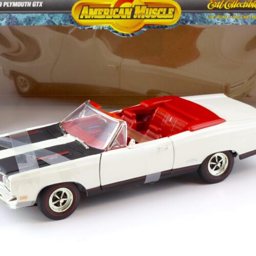 1:18 ERTL American Muscle 1969 Plymouth GTX Convertible Hemi white/ black