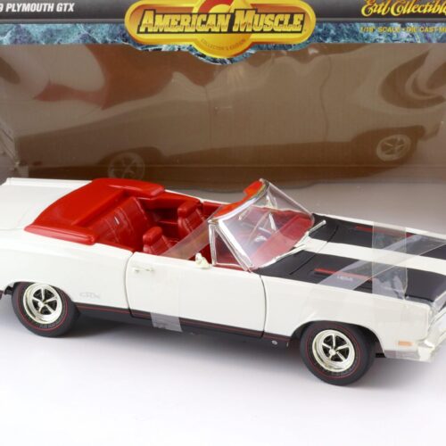 1:18 ERTL American Muscle 1969 Plymouth GTX Convertible Hemi white/ black