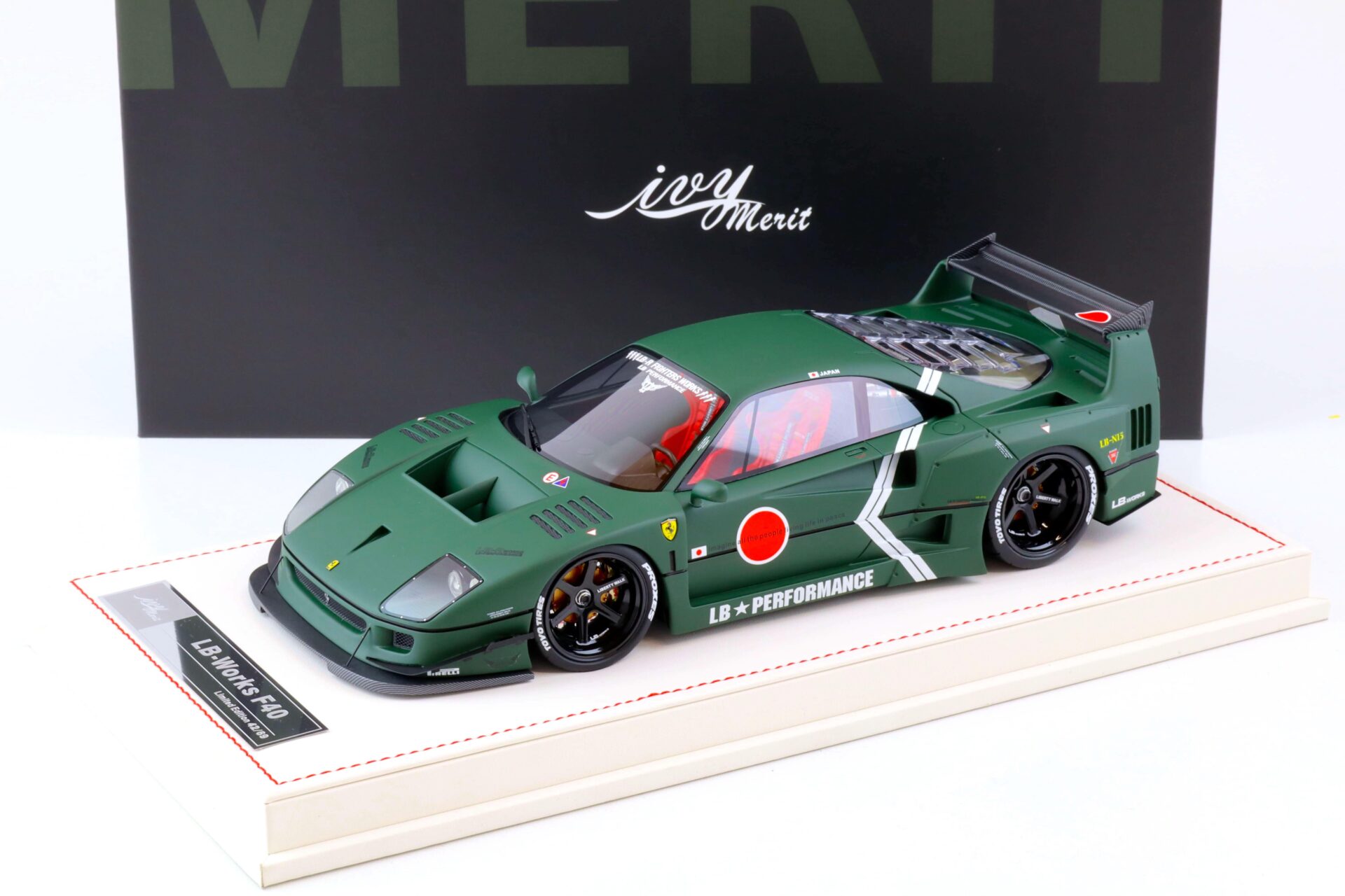 1:18 Ivy Model Merit Ferrari F40 LB Works LBWK Fighter green - Limited 69 pcs.