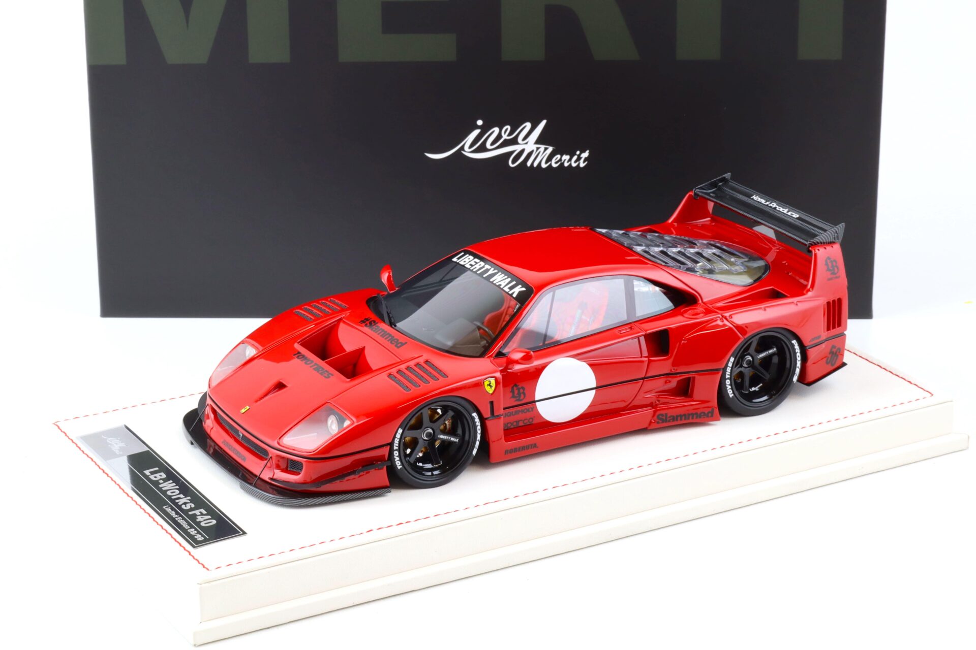 ID 78005 orig 1.jpg 1:18 Ivy Model Merit Ferrari F40 LB Works LBWK Rosso Corsa red - Limited 99 pcs.
