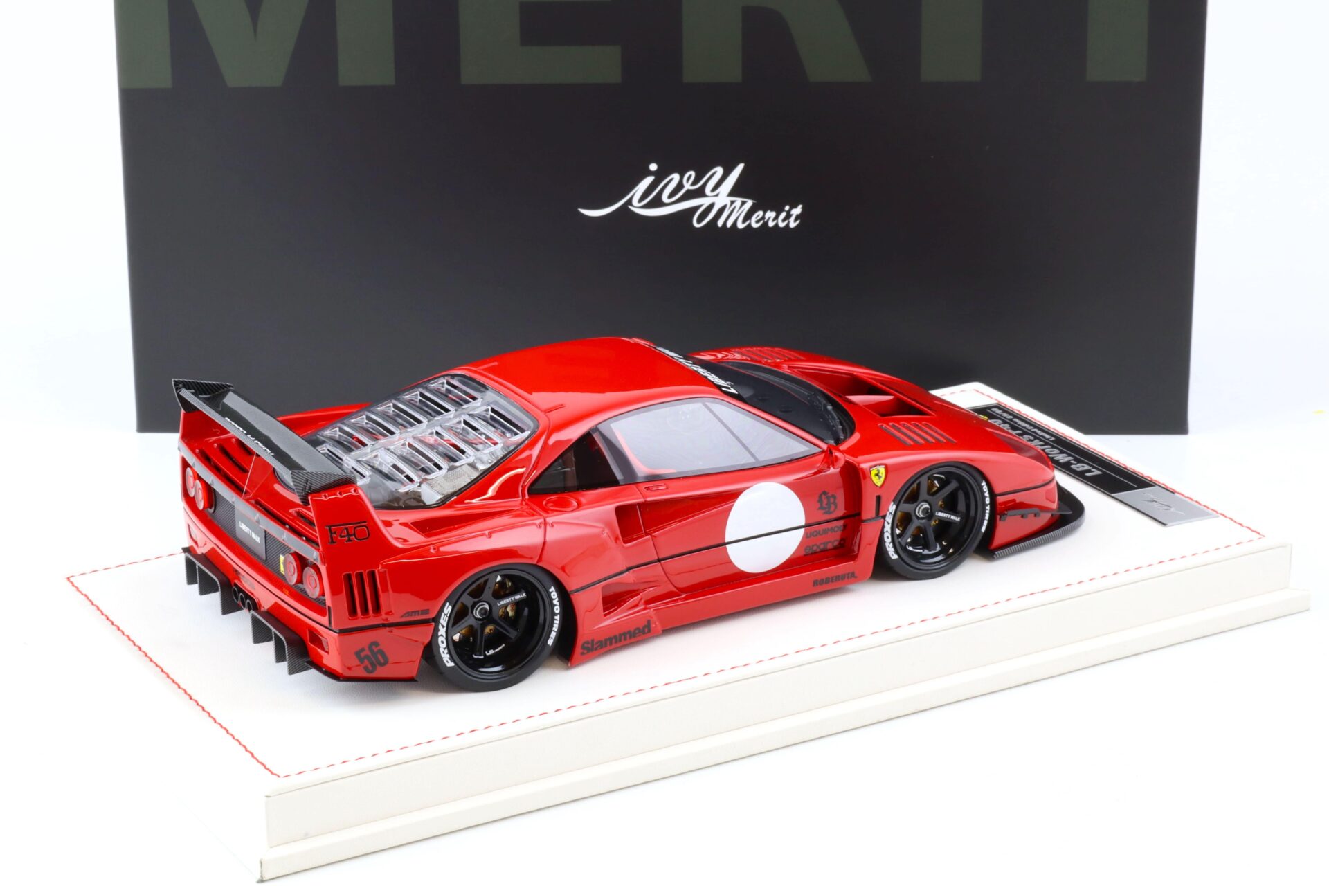 1:18 Ivy Model Merit Ferrari F40 LB Works LBWK Rosso Corsa red - Limited 99 pcs.