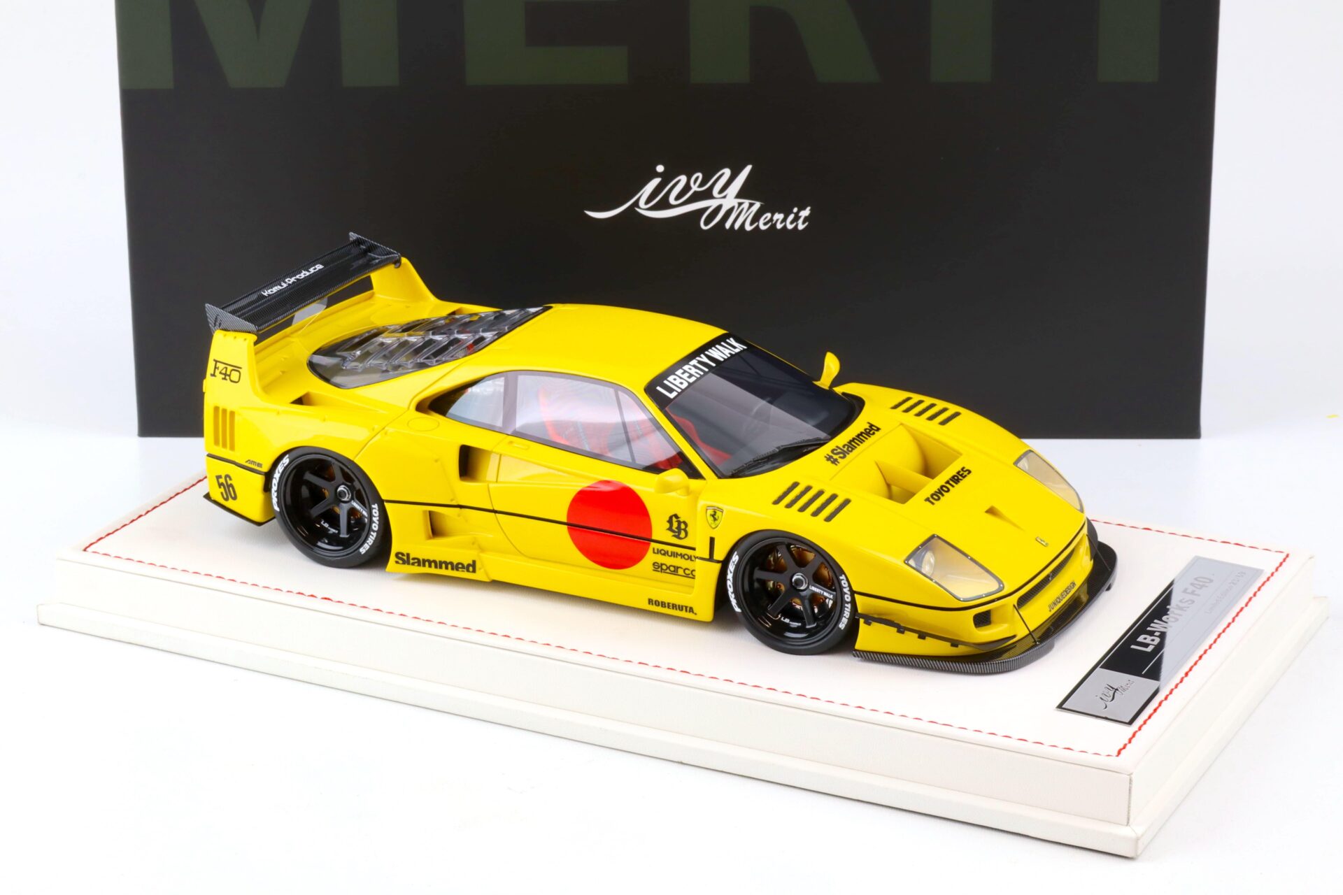 1:18 Ivy Model Merit Ferrari F40 LB Works LBWK Modena yellow - Limited 69 pcs.