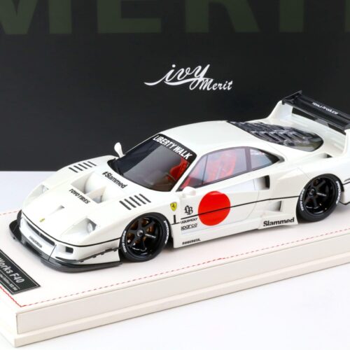 1:18 Ivy Model Merit Ferrari F40 LB Works LBWK pearl white - Limited 99 pcs.