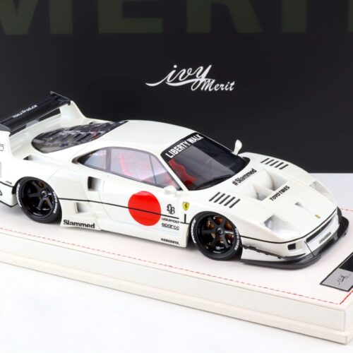 1:18 Ivy Model Merit Ferrari F40 LB Works LBWK pearl white - Limited 99 pcs.