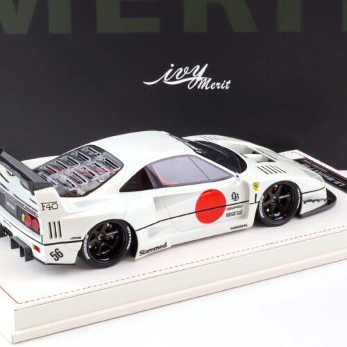 1:18 Ivy Model Merit Ferrari F40 LB Works LBWK pearl white - Limited 99 pcs.