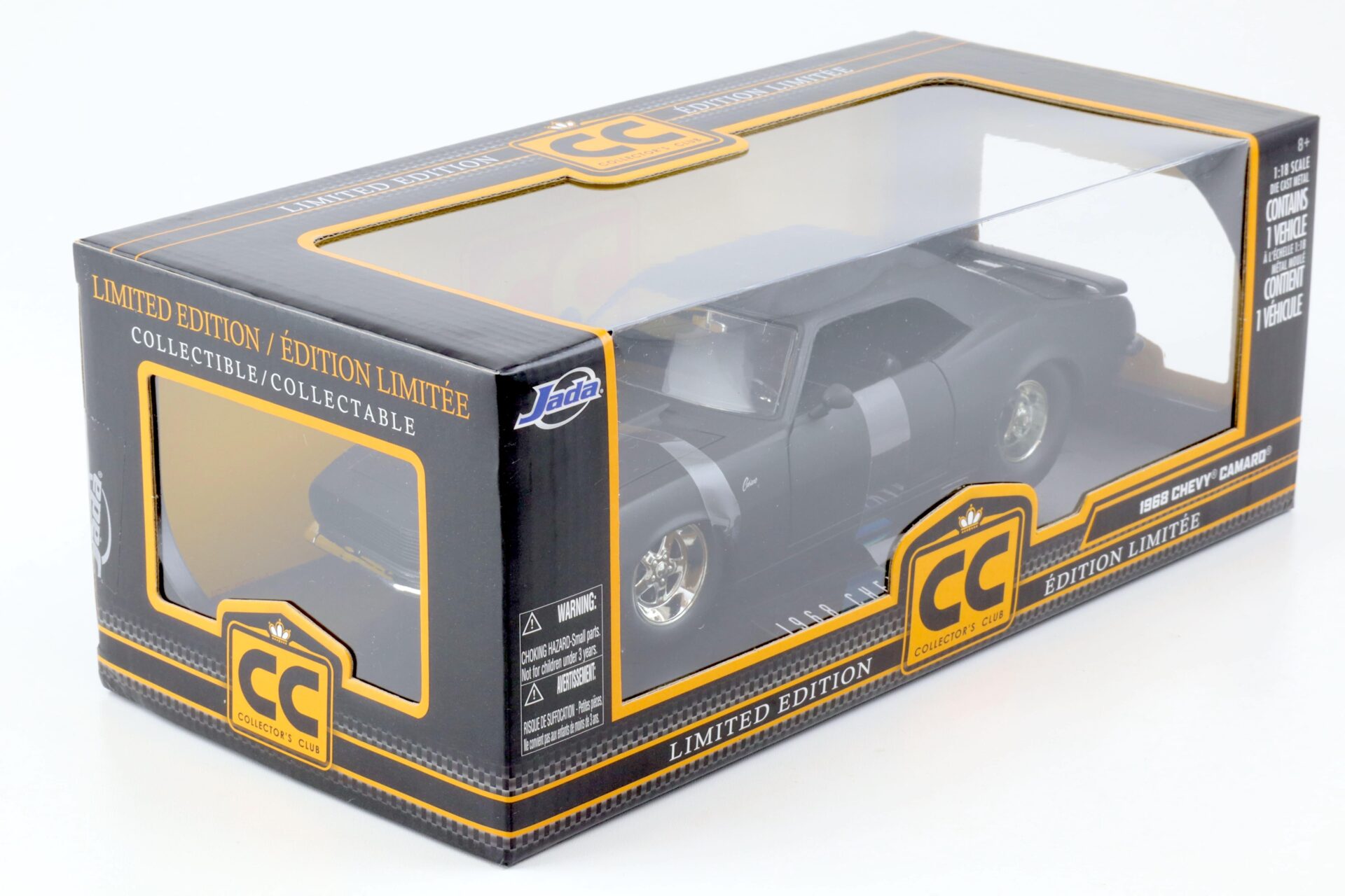 1:18 JADA Toys 1968 Chevrolet Camaro Collectors Club matt black