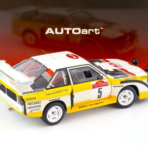 1:18 AUTOart Audi Sport Quattro S1 Rally San Remo 1985 Winner Röhrl/Geistdörfer