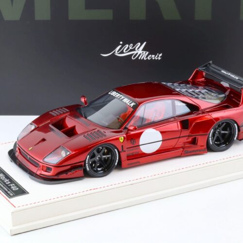 1:18 Ivy Model Merit Ferrari F40 LB Works LBWK Burgundy red - Limited 88 pcs.